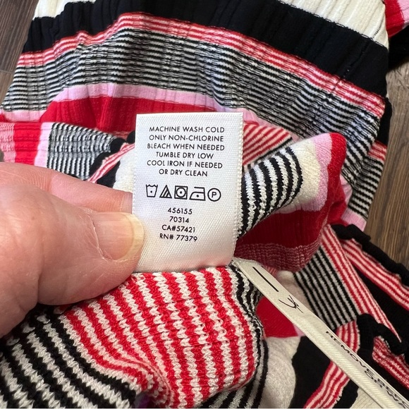 🆕 ANN TAYLOR STRIPED SWEATER PENCIL SKIRT IN BRIGHT SCARLET SZ LG - Picture 6 of 6